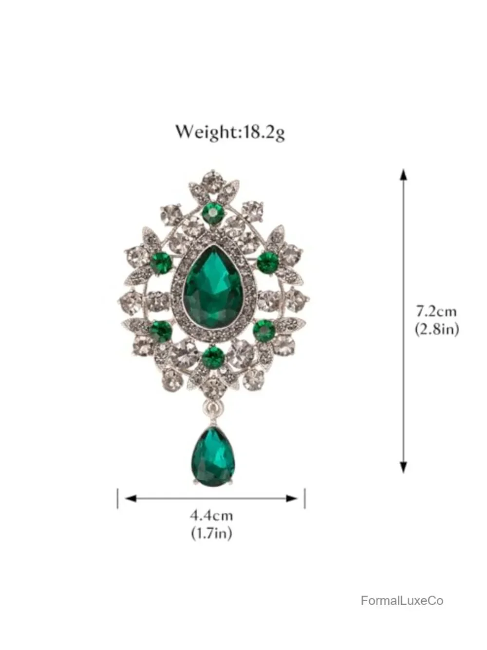 Vintage Crystal Rhinestone Brooch Pin for Women Sweater Scarf Coat